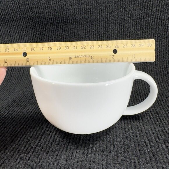 Le Gourmet Chef White Ceramic Large Oversized Coffee Mug Cup Set 2 Mugs Cups - Picture 4 of 13